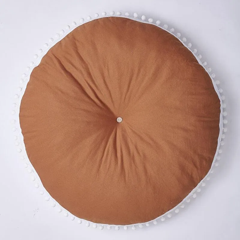 Baby Cotton Round Nursery Rug Soft Crawling Mat