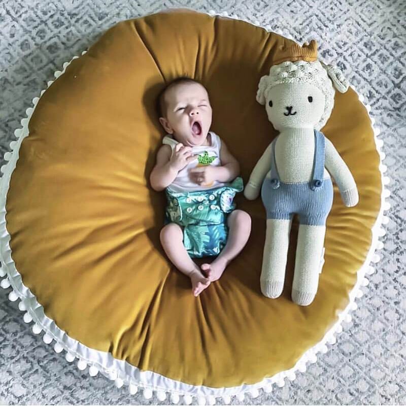 Baby Cotton Round Nursery Rug Soft Crawling Mat