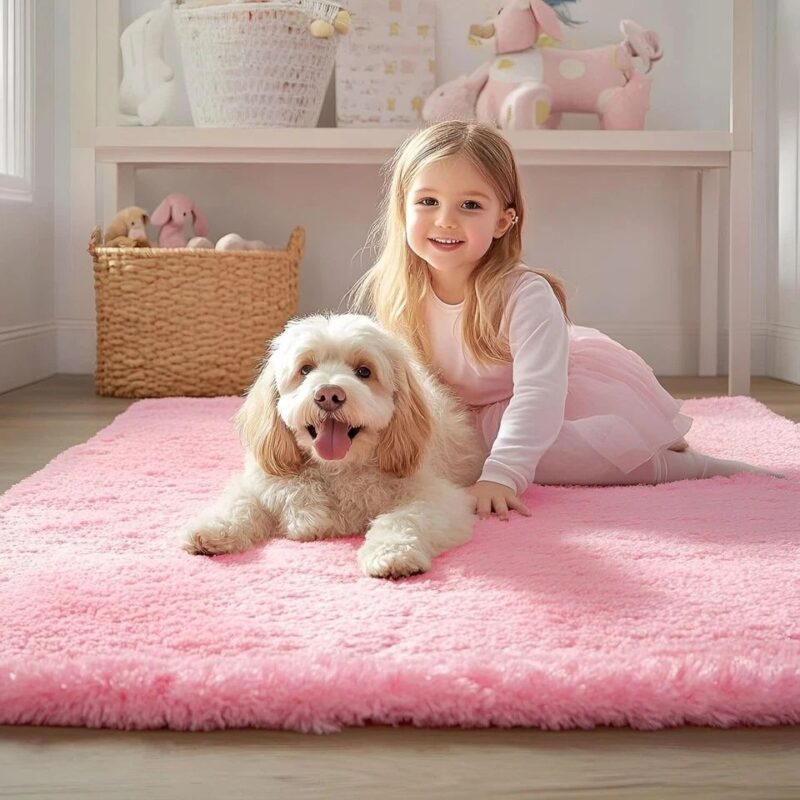 Fluffy Area Rugs for Living Room Plush Carpet Kid Play Mat