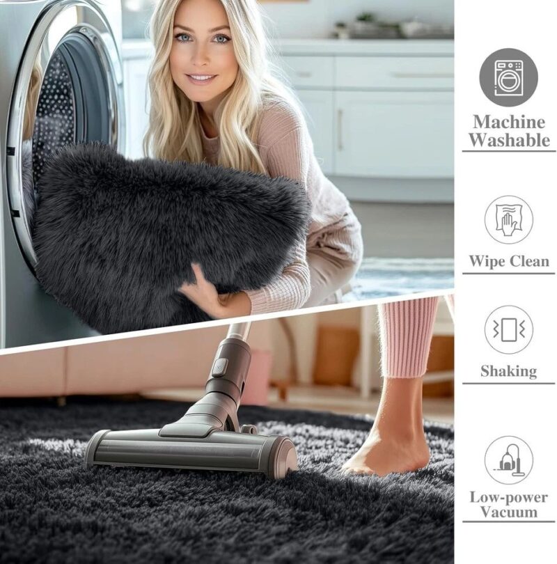 Fluffy Area Rugs for Living Room Plush Carpet Kid Play Mat - Image 9