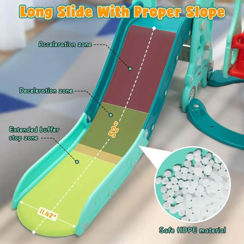 Baby Slides Swing Set With Basketball Hoop - Image 9
