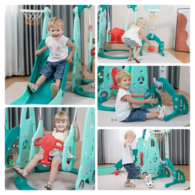 Baby Slides Swing Set With Basketball Hoop - Image 10