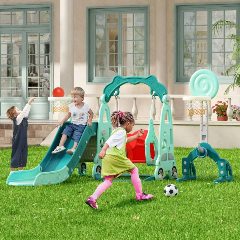 Baby Slides Swing Set With Basketball Hoop - Image 4