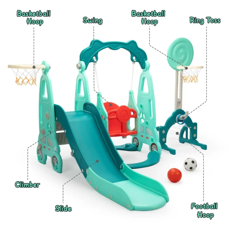Baby Slides Swing Set With Basketball Hoop - Image 5