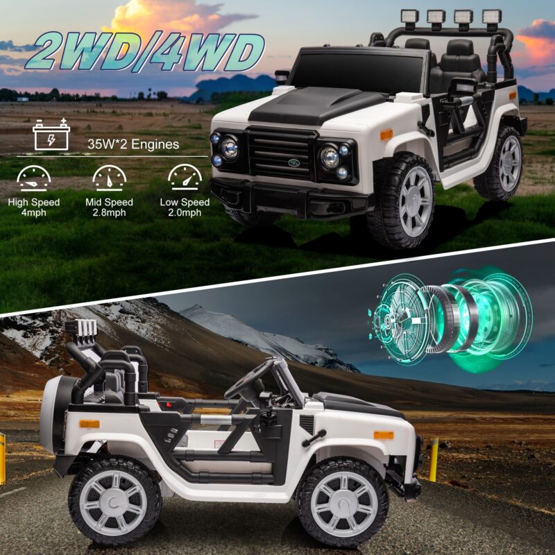 12V Electric Jeep for Kids Remote Control Ride on Jeep - Image 2