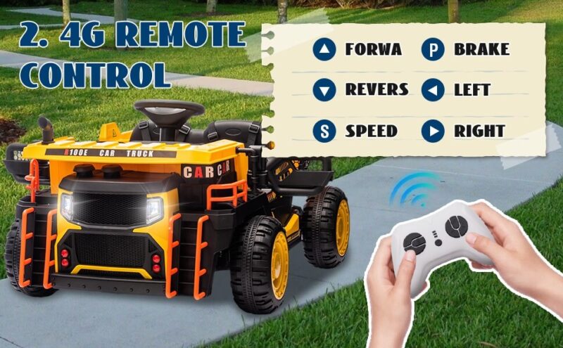 24V 2 Seater Childs Electric Truck With Remote Control - Image 10