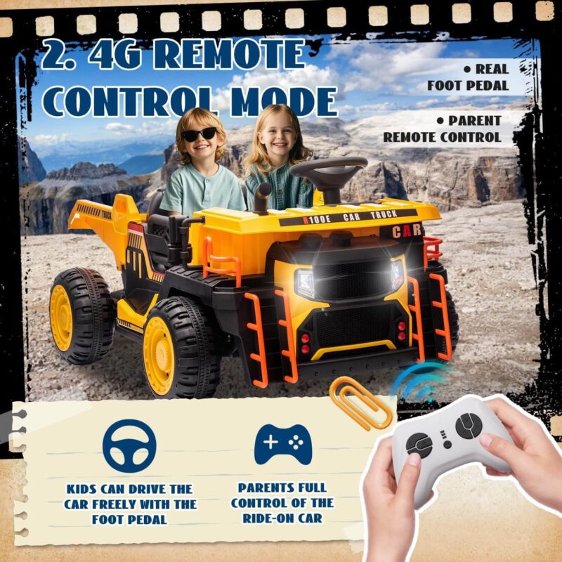 24V 2 Seater Childs Electric Truck With Remote Control - Image 3