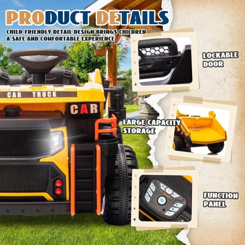 24V 2 Seater Childs Electric Truck With Remote Control - Image 4