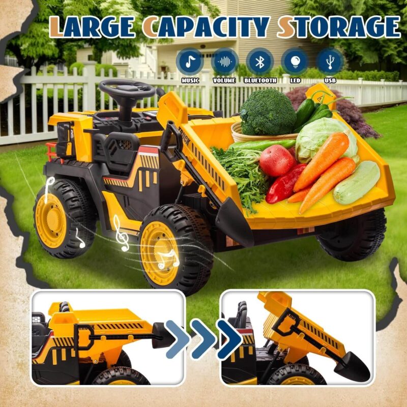 24V 2 Seater Childs Electric Truck With Remote Control - Image 7
