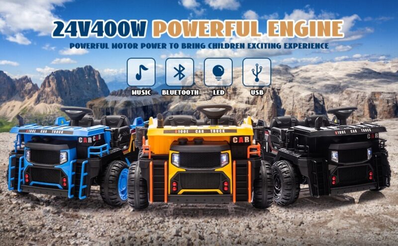 24V 2 Seater Childs Electric Truck With Remote Control - Image 8