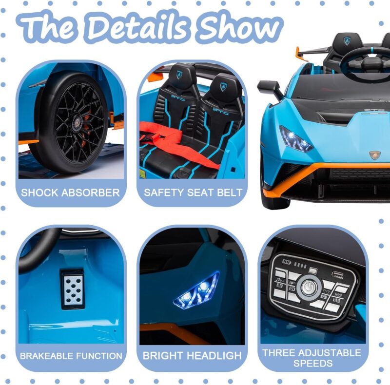 24V Lamborghini Ride On Car With Remote Control - Image 3