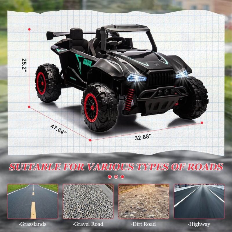 24V Ride On Toys Car 2 Seater Kids Electric Car With Remote Control - Image 6