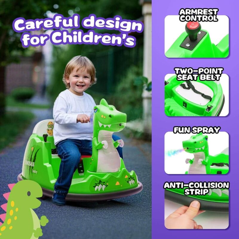 12V Kids Bumper Car Ride On with Parents Control - Image 5