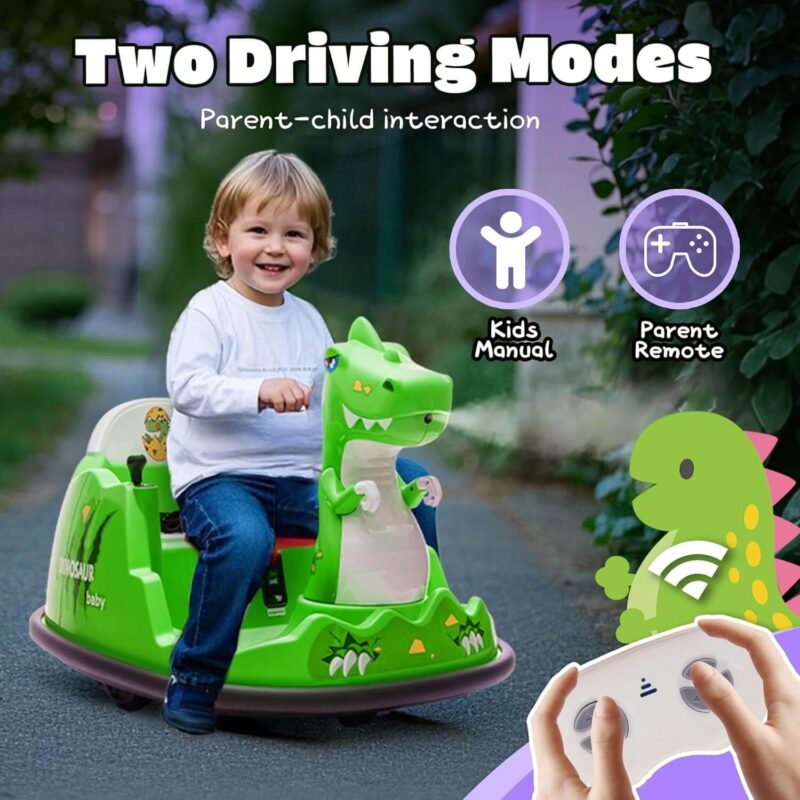 12V Kids Bumper Car Ride On with Parents Control - Image 7