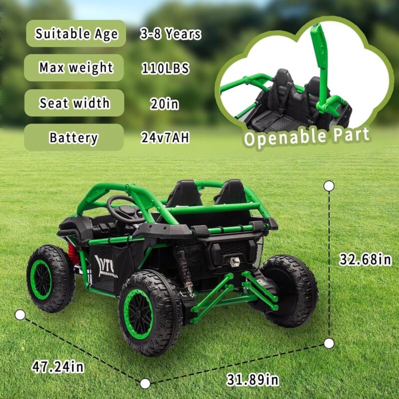 24V Ride on UTV with Remote Control - Image 5