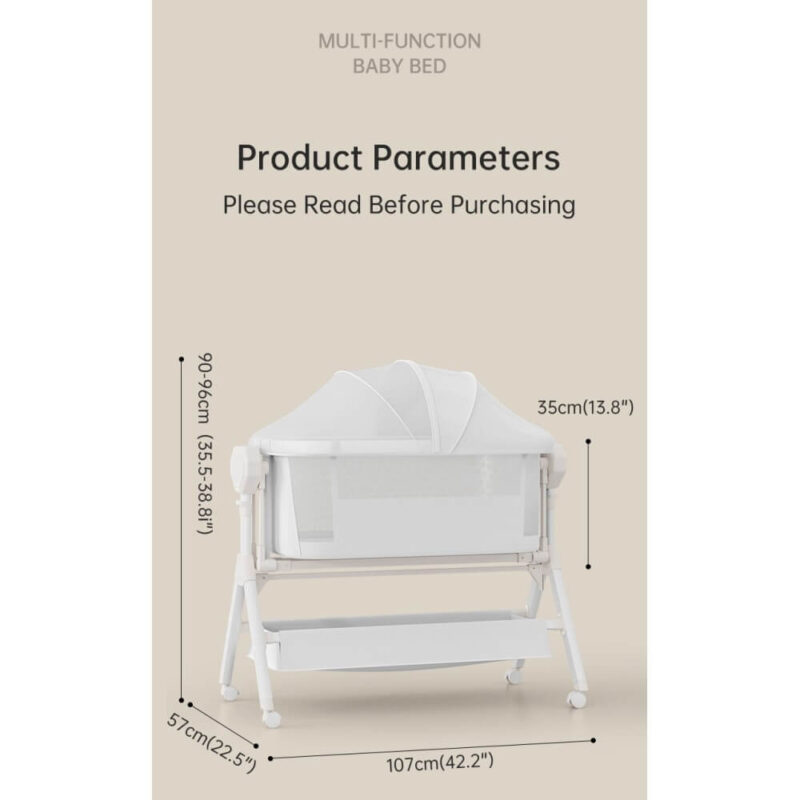 Electric Multi-function Bedside Crib for Infant - Image 12