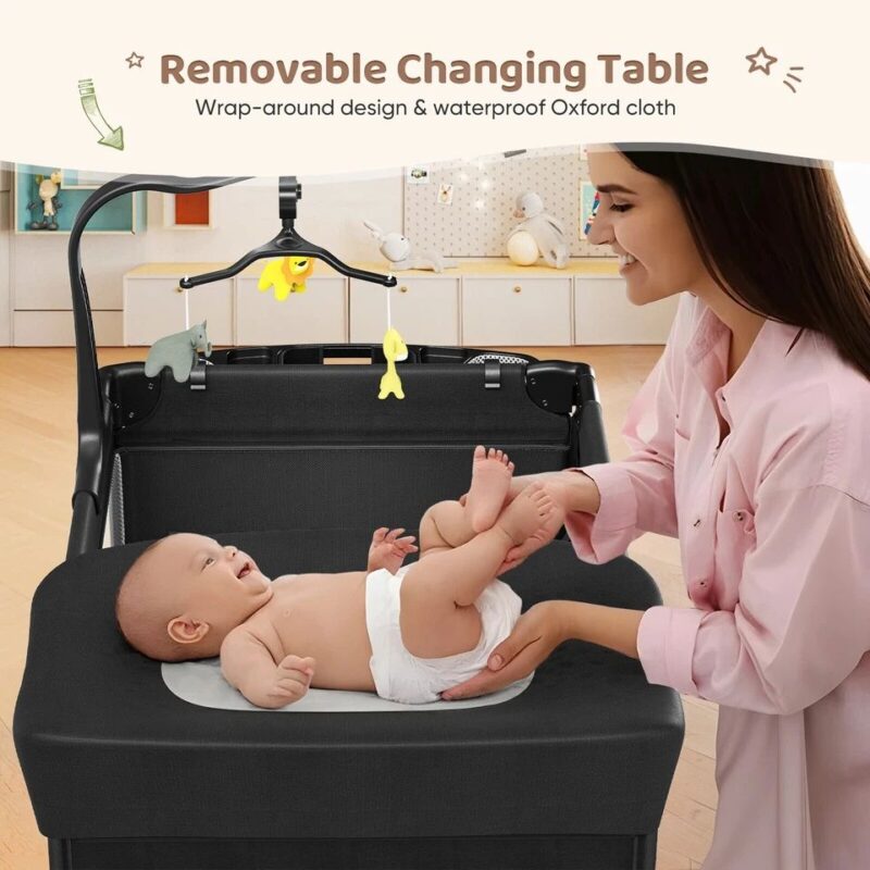 5 in 1 Portable Baby Bassinet Bedside Sleeper Crib - Image 11