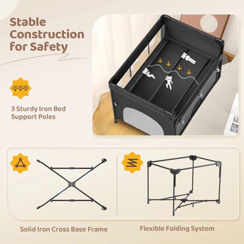 5 in 1 Portable Baby Bassinet Bedside Sleeper Crib - Image 4