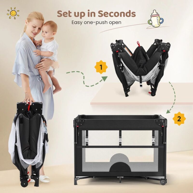 5 in 1 Portable Baby Bassinet Bedside Sleeper Crib - Image 6