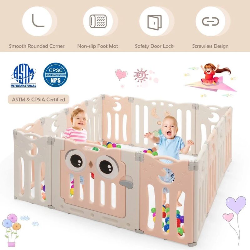 Baby Play Fence Portable Gate Play Yard For Kids - Image 4