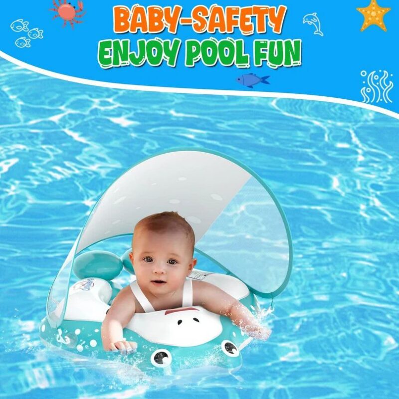Baby Pool Float with Canopy UPF50+ Sun Protection - Image 4