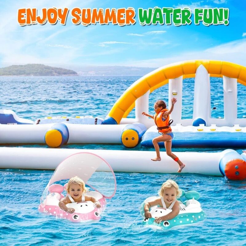 Baby Pool Float with Canopy UPF50+ Sun Protection - Image 3
