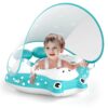 Baby Pool Float with Canopy UPF50+ Sun Protection