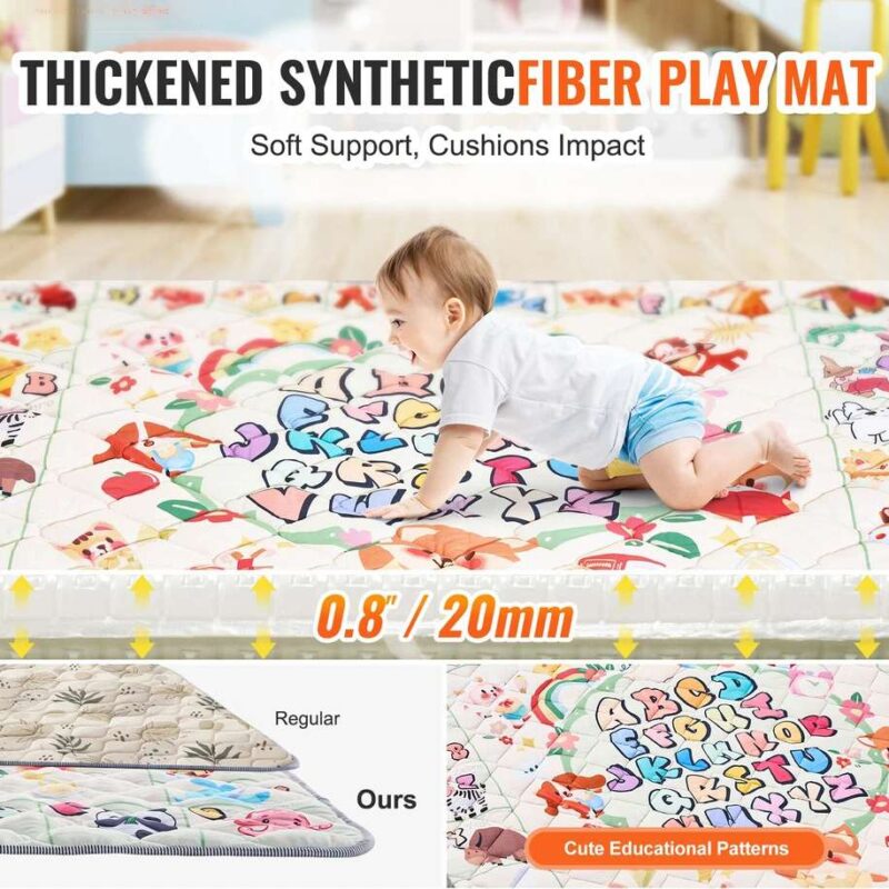 50"x50" Play Mats for Babies Soft Thickened Mat - Image 3