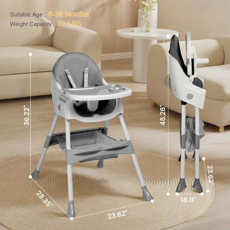 6-in-1 Best Baby High Chair with Removable Tray - Image 6