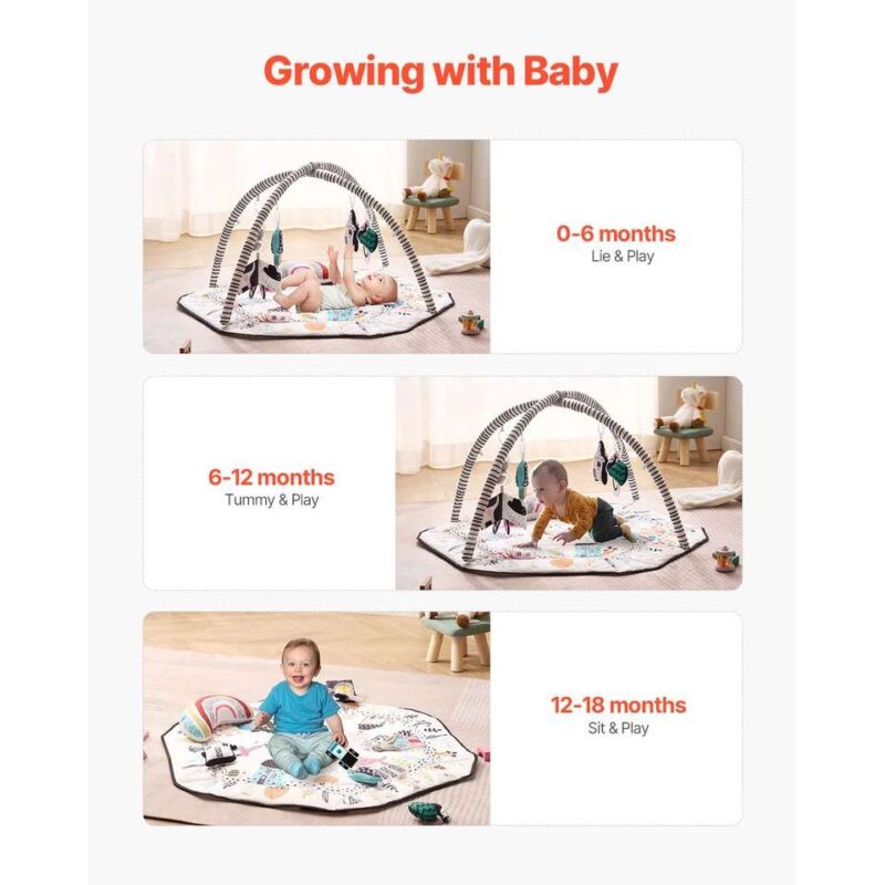 Baby Play Gym with 6 Sensory Toys - Image 4