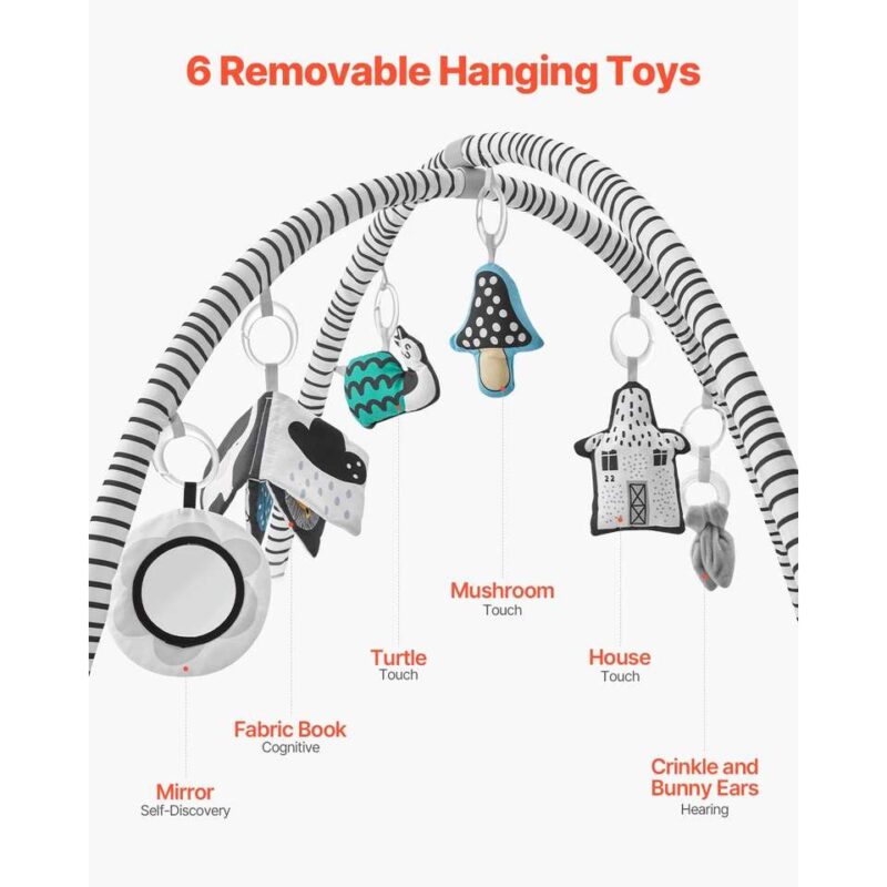 Baby Play Gym with 6 Sensory Toys - Image 5