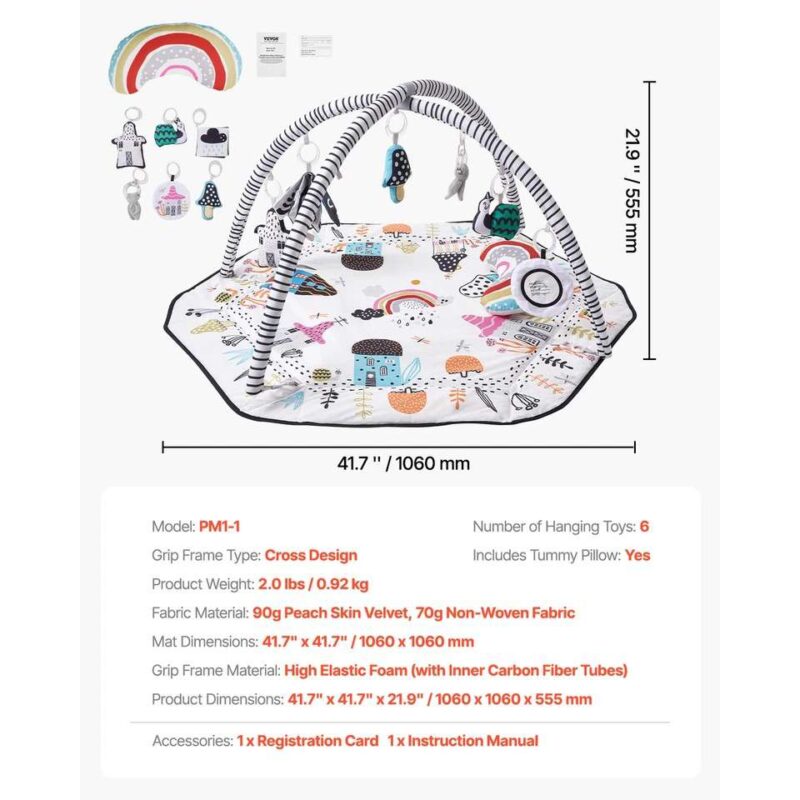 Baby Play Gym with 6 Sensory Toys - Image 7