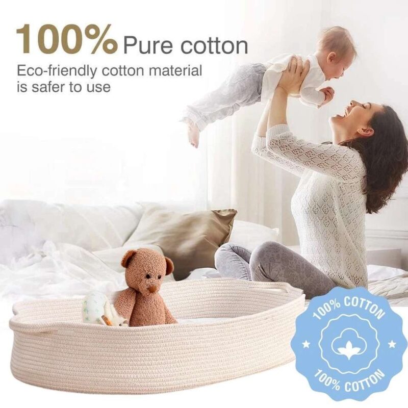 Eco-friendly Baby Changing Basket with Pure Cotton - Image 2