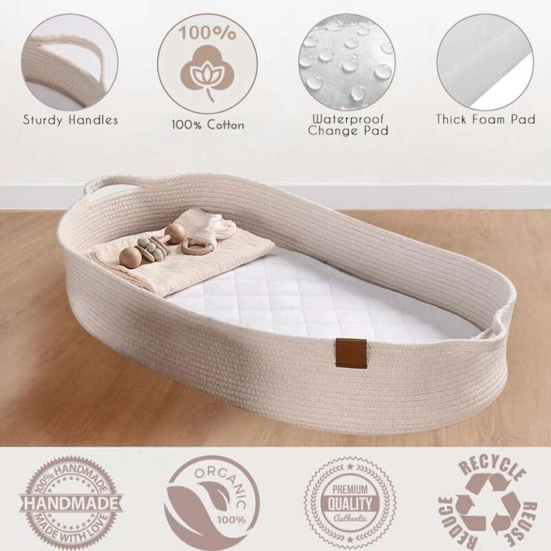Eco-friendly Baby Changing Basket with Pure Cotton - Image 4