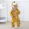 Flannel Animal Infant Halloween Outfit Onesie