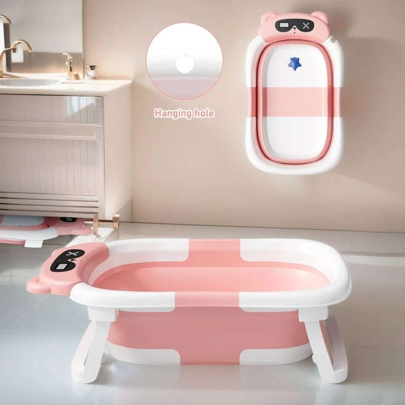 Foldable Baby Bath Tub with Support Cushion - Image 2
