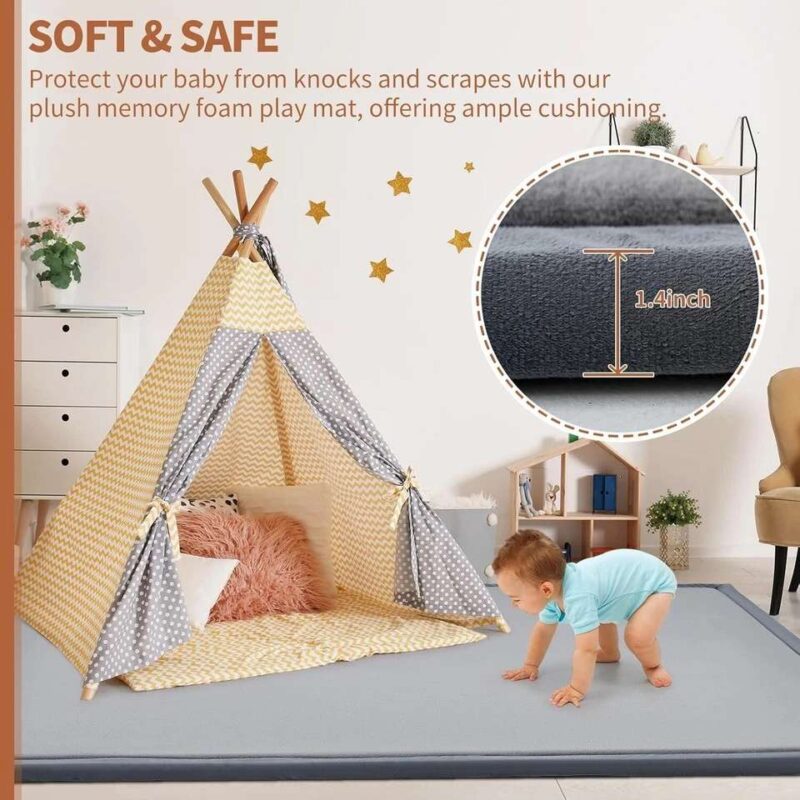1.4" Infant Play Mat Tummy Time Mat For Kids - Image 3