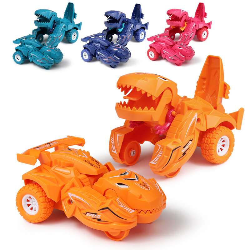 2 in 1 Transforming Toys for Kids Automatic Dinosaur Car
