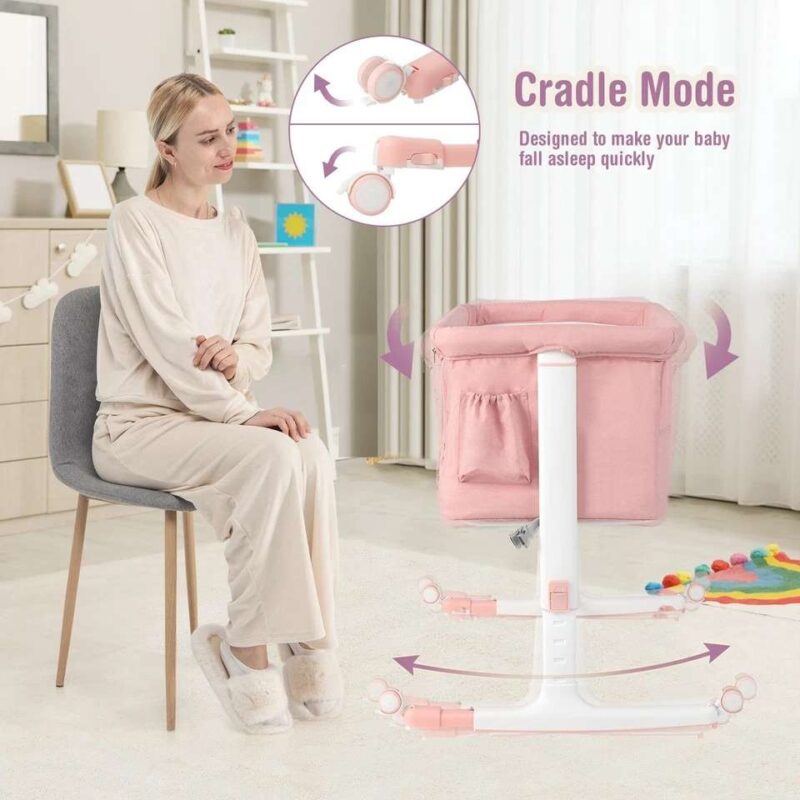 3-in-1 Baby Doll Crib with 5 Adjustable Heights - Image 2