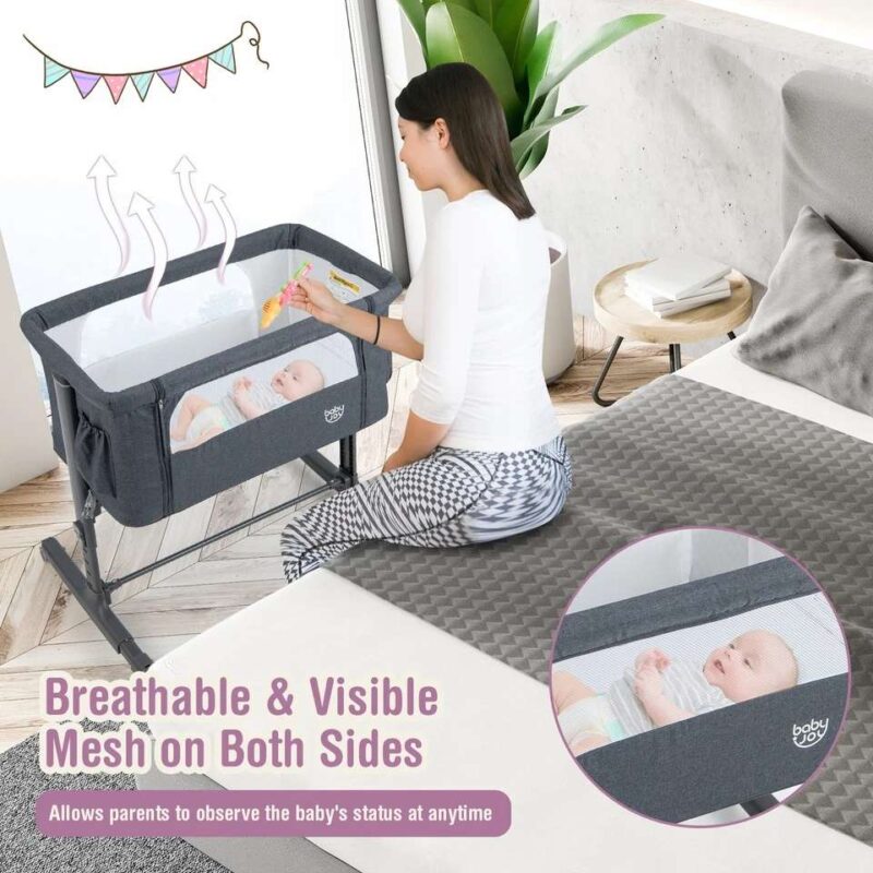 3-in-1 Baby Doll Crib with 5 Adjustable Heights - Image 4