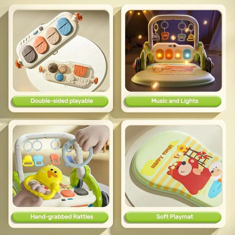 4-in-1 Baby Gym Play Mat with Piano - Image 5
