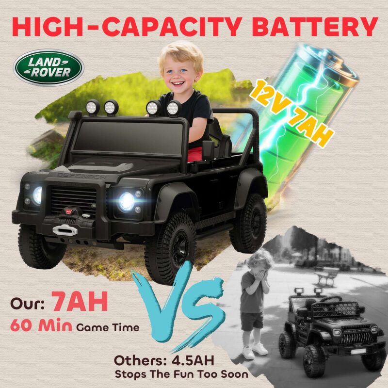 12V Battery Land Rover Power Wheels 3 Speeds Ride On Truck - Image 4