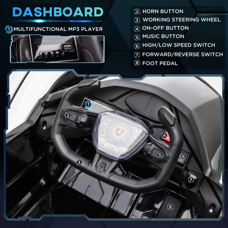 12V Lamborghini Power Wheels with Remote Control - Image 4