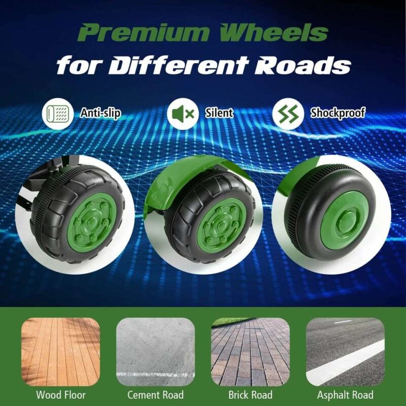 2-in-1 12V Remote Control Tractor Ride On with Trailer - Image 8