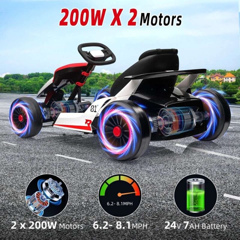 24 Volt Ride On Toys Electric Drift Kart Car Toys - Image 7