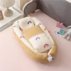 Dual-Side Breathable Baby Nest Bed with Pillow & Quilt