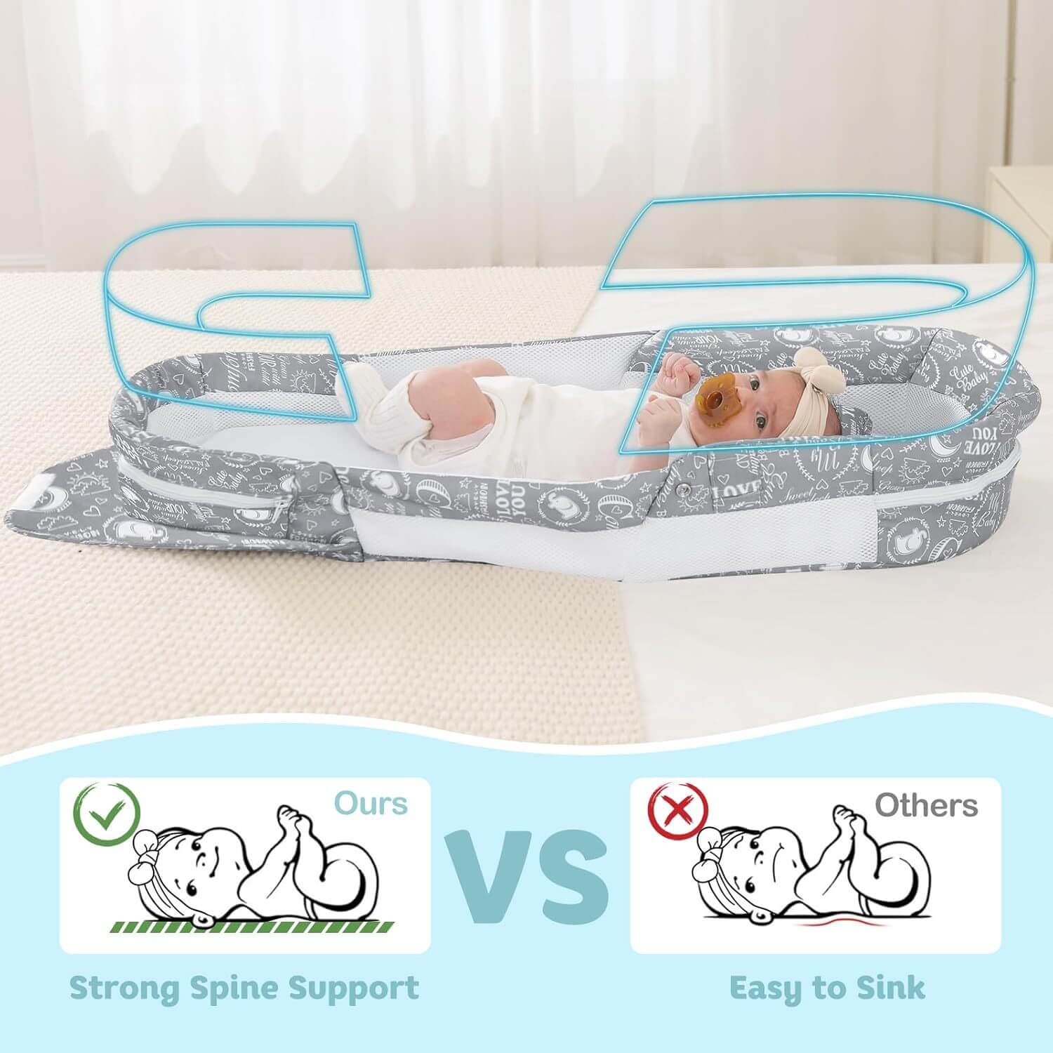 Portable Baby Sleep Pod For Newborn Travel Infant Sleeper - Image 4