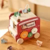 Wooden Bus 5 in 1 Sensory Toys for Babies