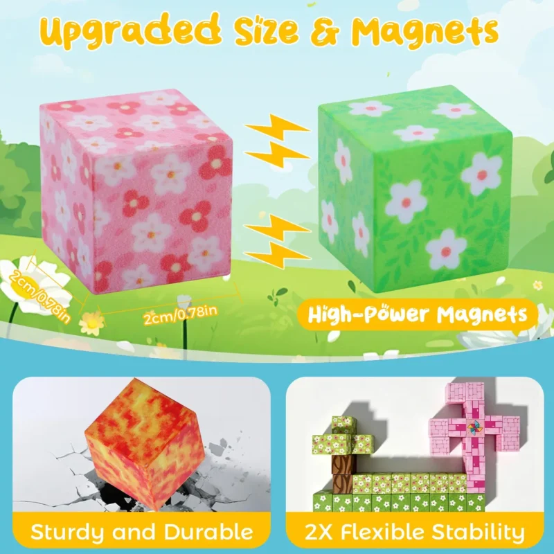 Alternative view of 150PCS Eco-friendly 3D Magnetic Tiles for Boy Girl