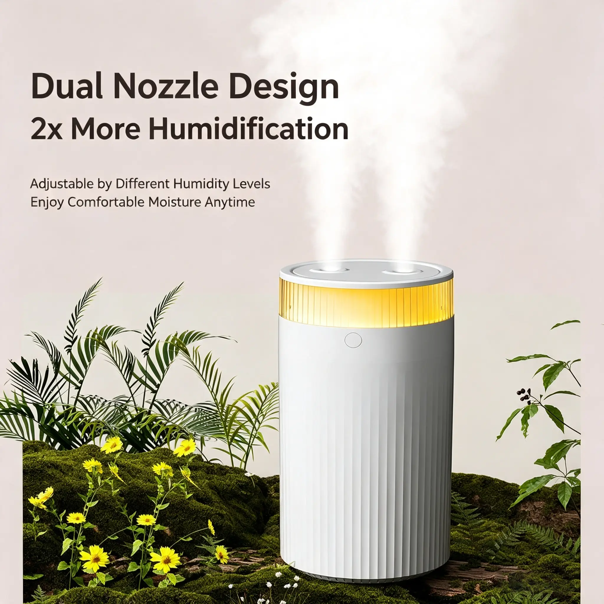 Dual Nozzle Air Purifier and Humidifier with Night Light - Image 5
